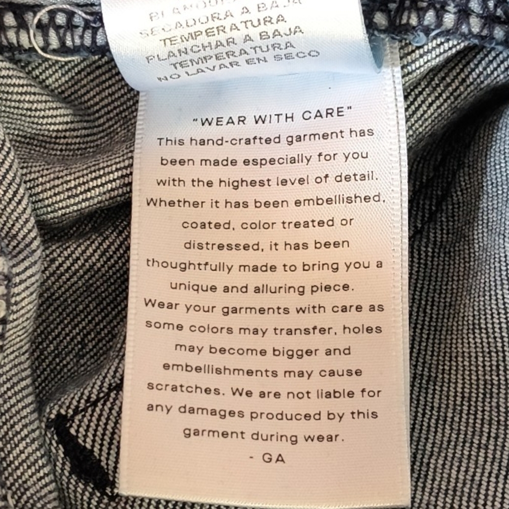 Good American Good Waist Palazzo Wide Leg Jeans in Dark Blue Size 22 - Picture 9 of 9